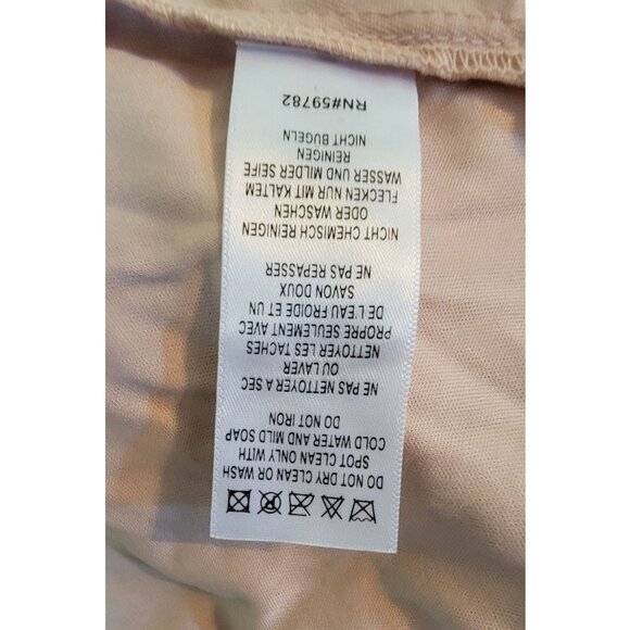 Adrianna Papell Sleeveless Beaded Formal Gown, Blush Pink, Womens Size 4 - Picture 8 of 9